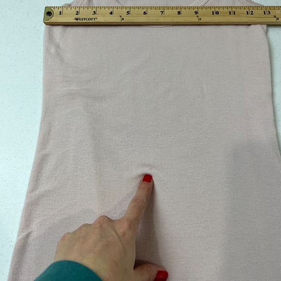 ATM Women's Ribbed Knit‎ Tank Mini Dress Racerback Sleeveless Pink Size S - Picture 11 of 13